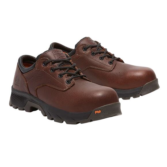Timberland Mens Titan EV Composite Toe Oxford Shoes US 12 XW Brown Leather NWOB - Picture 1 of 12
